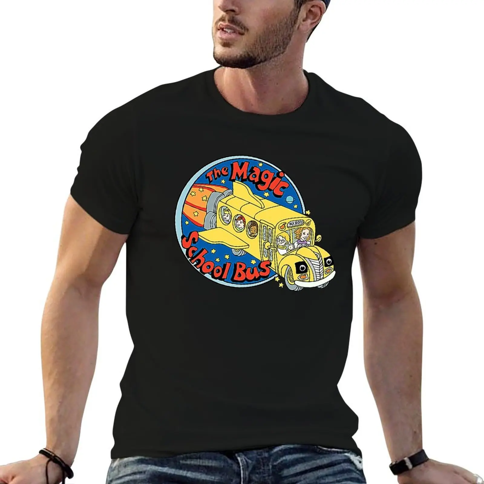 

The magic School Bus T-Shirt t shirt man luxury man t shirts cotton black cotton t-shirt plain for man package T-Shirt