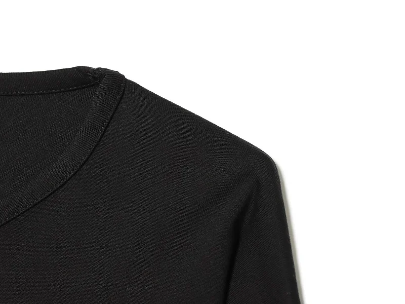 MUJER Damen-T-Shirt mit weiten Ärmeln, Herbst-Freizeitoberteil, Damen-T-Shirt in Weiß und Schwarz, Oversized-T-Shirt, Damen-Langarm-T-Shirts – Detail 9
