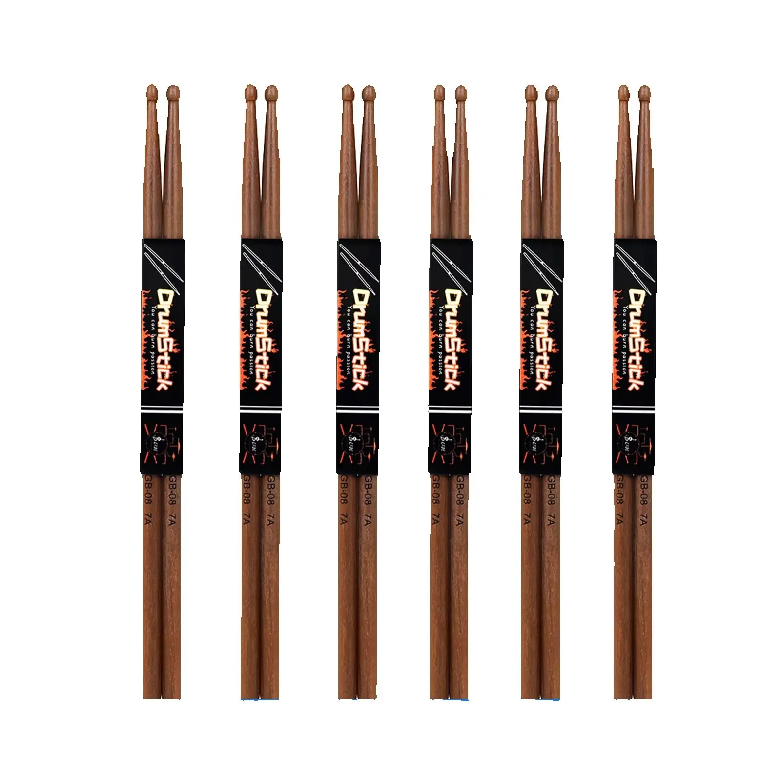 1 Pairs 7A Premium Mahogany Drumsticks Mallets Ideal for All Ages Durable Practice Drum Sticks for Jazz and Rock