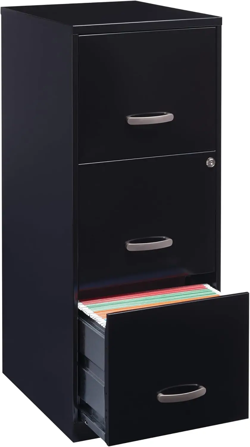 18 3-Drawer Vertical File，‎Black，	‎Locking Drawer，	‎Powder Coated，	‎Rectangular