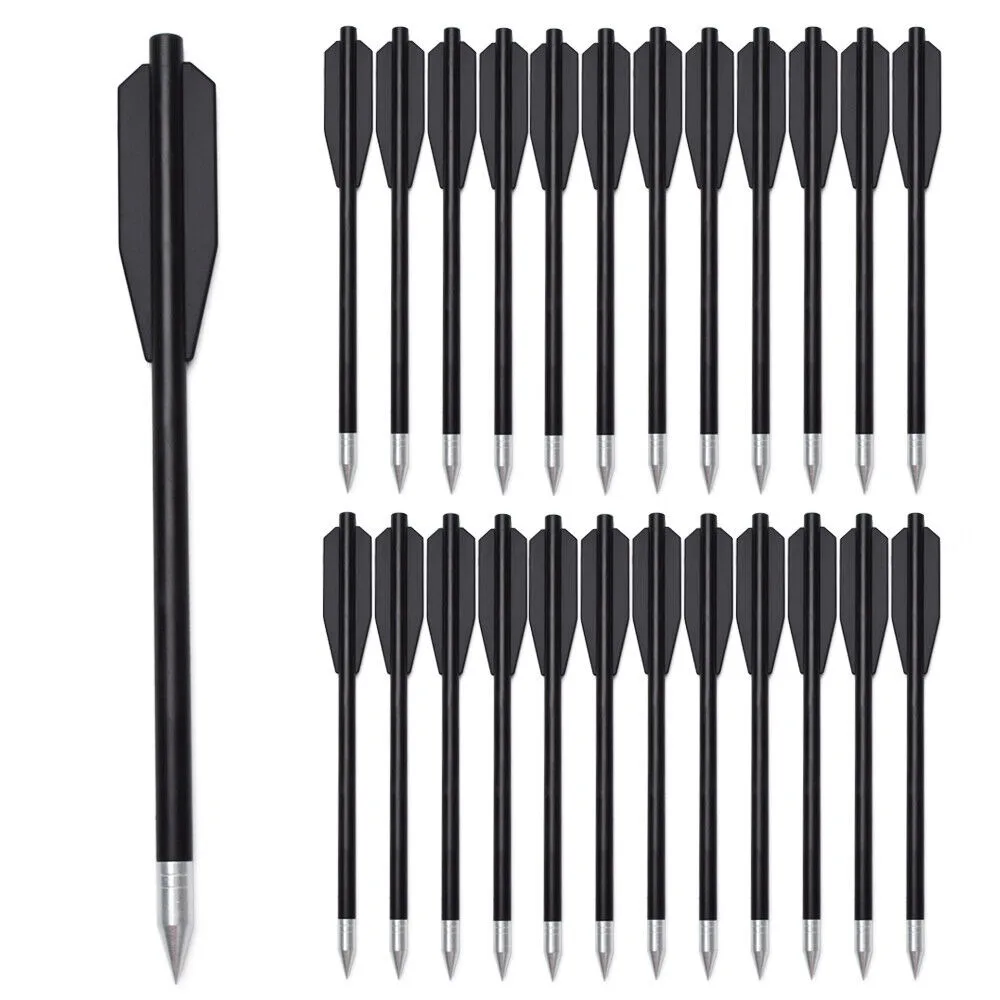 36/60 قطعة 6.3 بوصة البلاستيك القوس والنشاب البراغي القوس والنشاب الصيد السهام الصلب نصائح لمسدس القوس والنشاب الصغير في الهواء الطلق 50-80lbs استهداف #6