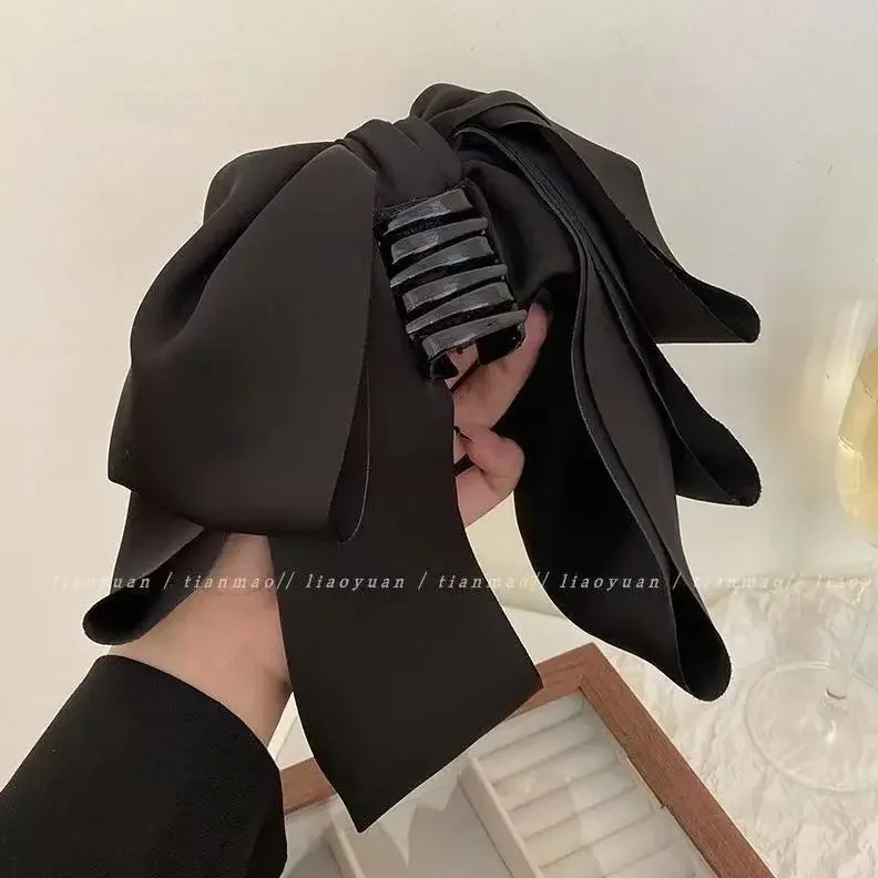 New Korean Big Size Bow Hair Clip Claw Clamp Women High Ponytail Barrettes Headwear Girls Women Hair Accessories