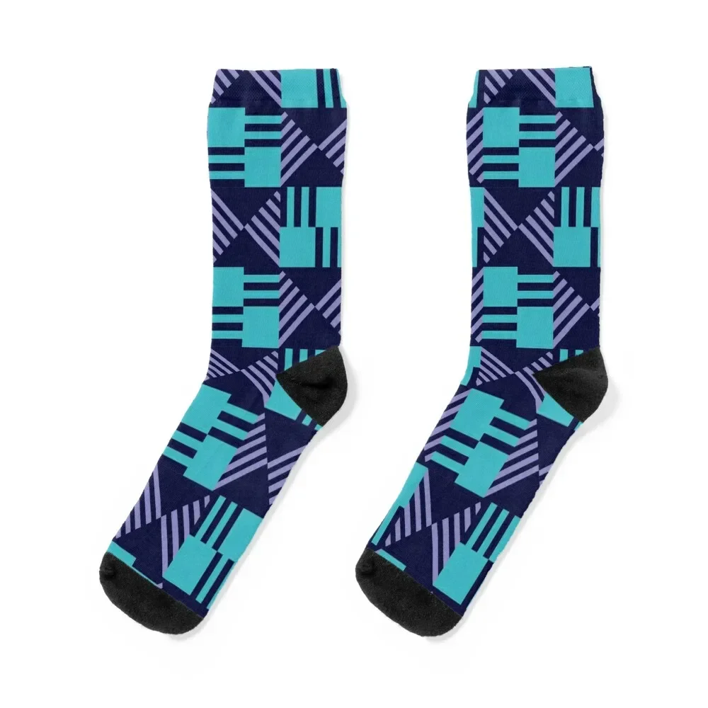 

London Underground Train Seat Cover Blue Lilac Socks bright garter Non-slip golf Crossfit Socks Girl Men's