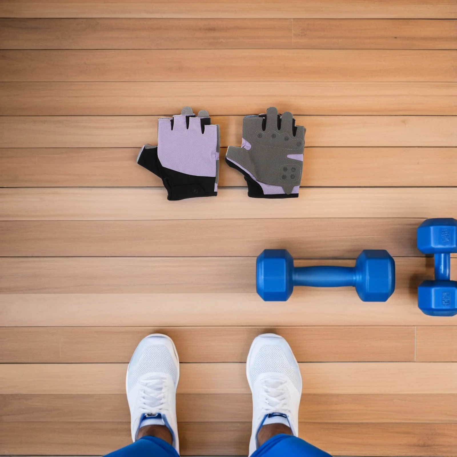 

1Pair Half Finger Gloves Fitness Breathable Lightweight Padded Palm Grip Protection Gym Weight Lifting Cycling Pull Ups Workout