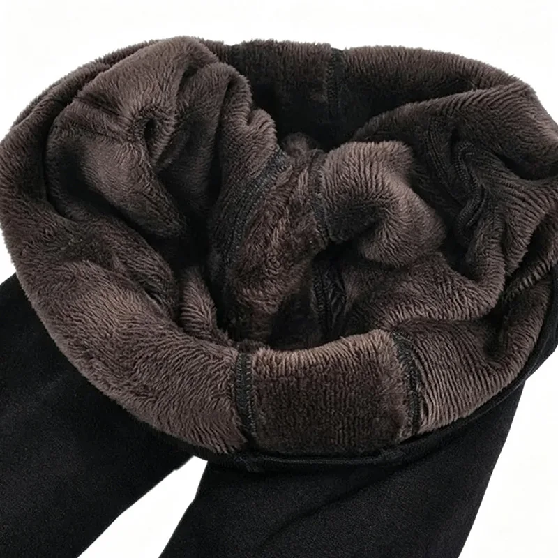 2026 Winter Female Thermal Solid Leggings Warm Plush Elastic Pantyhose Lady High Waist Thicken Velvet Slim Fit Thin Pants