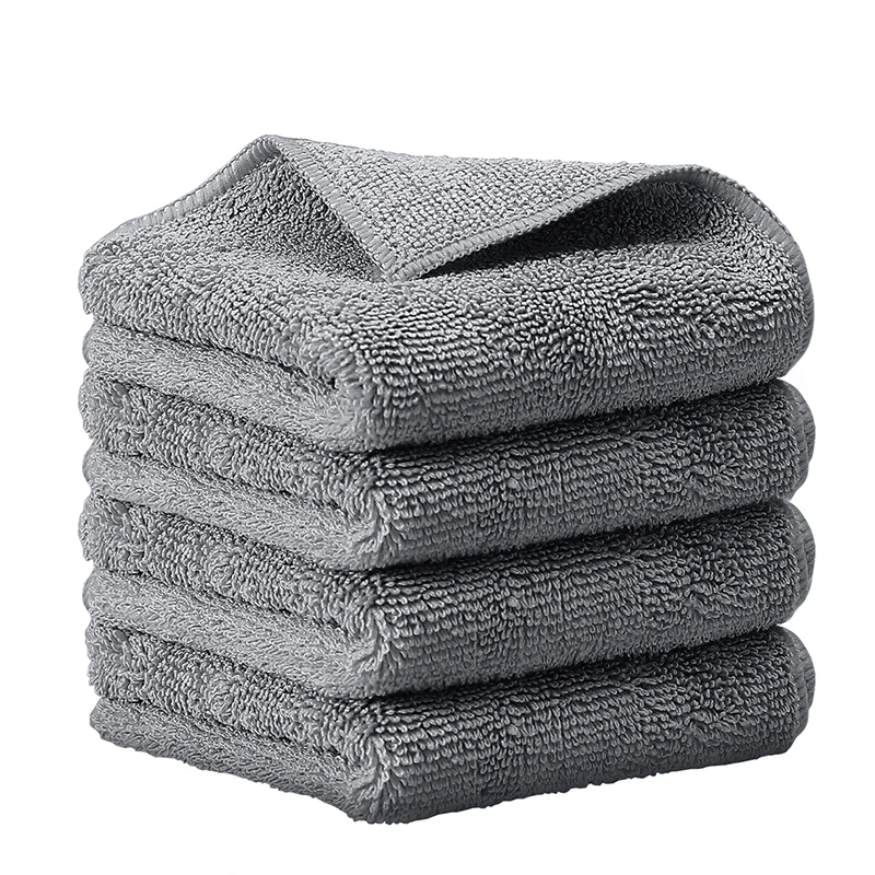 4Pk/8Pk Thickened Microfiber Cleaning Cloth, Twisted Cleaning Cloth, Super Strong Stain Removal, Various Colors, Dual-Use for Dry and Wet, Quick-Drying Kitchen Towel, Household Cleaning Cloth
