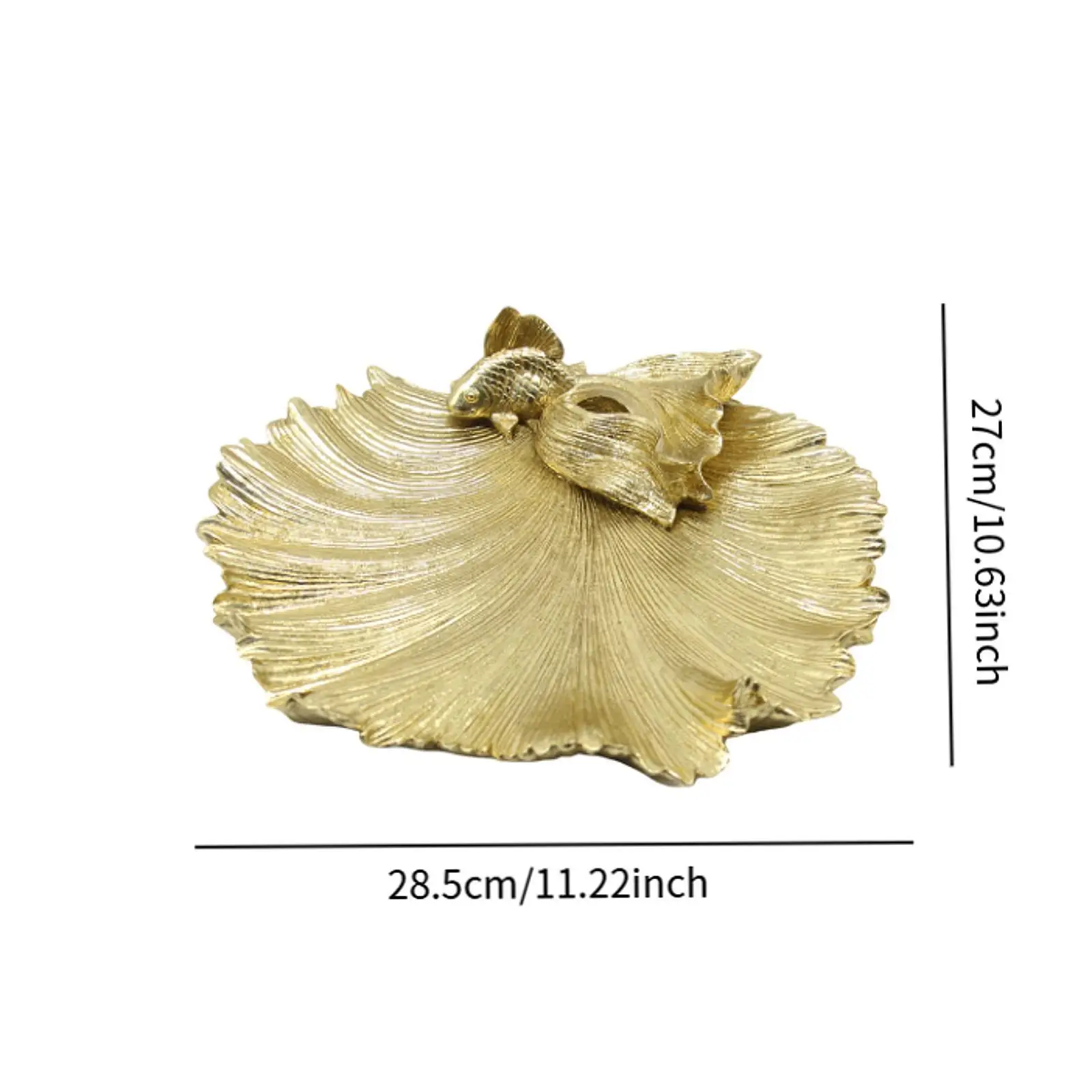 Elegant Resin Jewelry Tray Goldfish Tail Shape Candy Dish Organizer for Wedding Birthday Christmas Gift Display