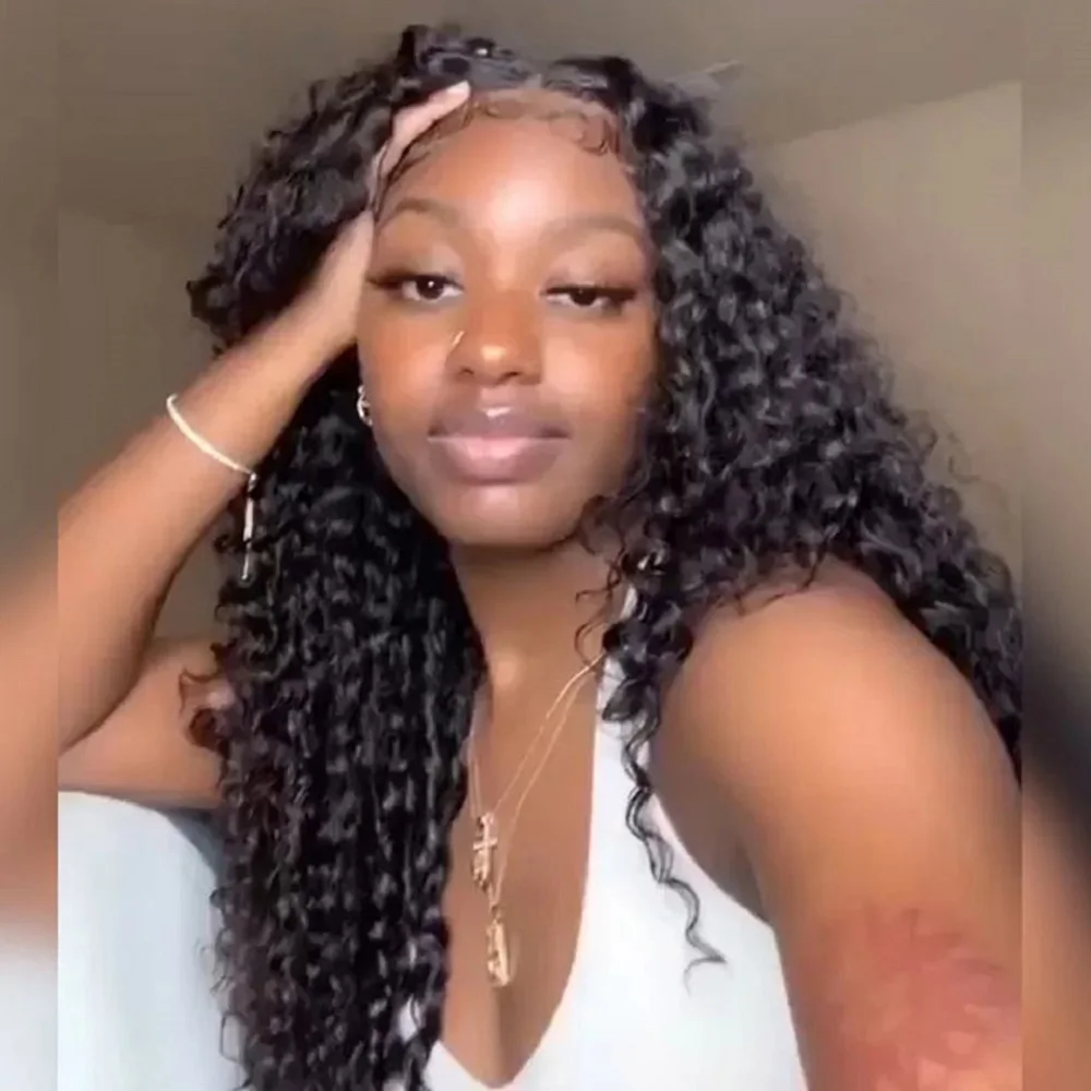 

200% Density 13x4 Water Wave Lace Front Wigs Human Hair Wig Wet And Wavy HD Lace Front Wigs Human Hair Pre Plucked 32 inch Curl