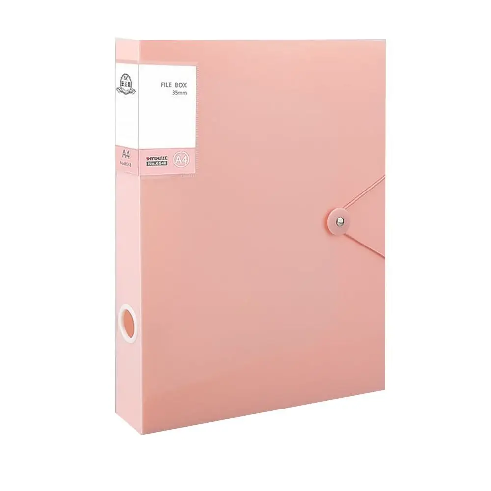 

Multifunctional A4 File Organizer Box Thickened Dustproof File Paper Organizer PP Plastic Morandi Color Desktop Storage Box