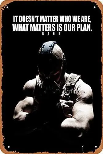 The Classic Arcade Video Game Poster Our Plan | Bane Poster comics Wall Art Decor Metal Tin Sign-