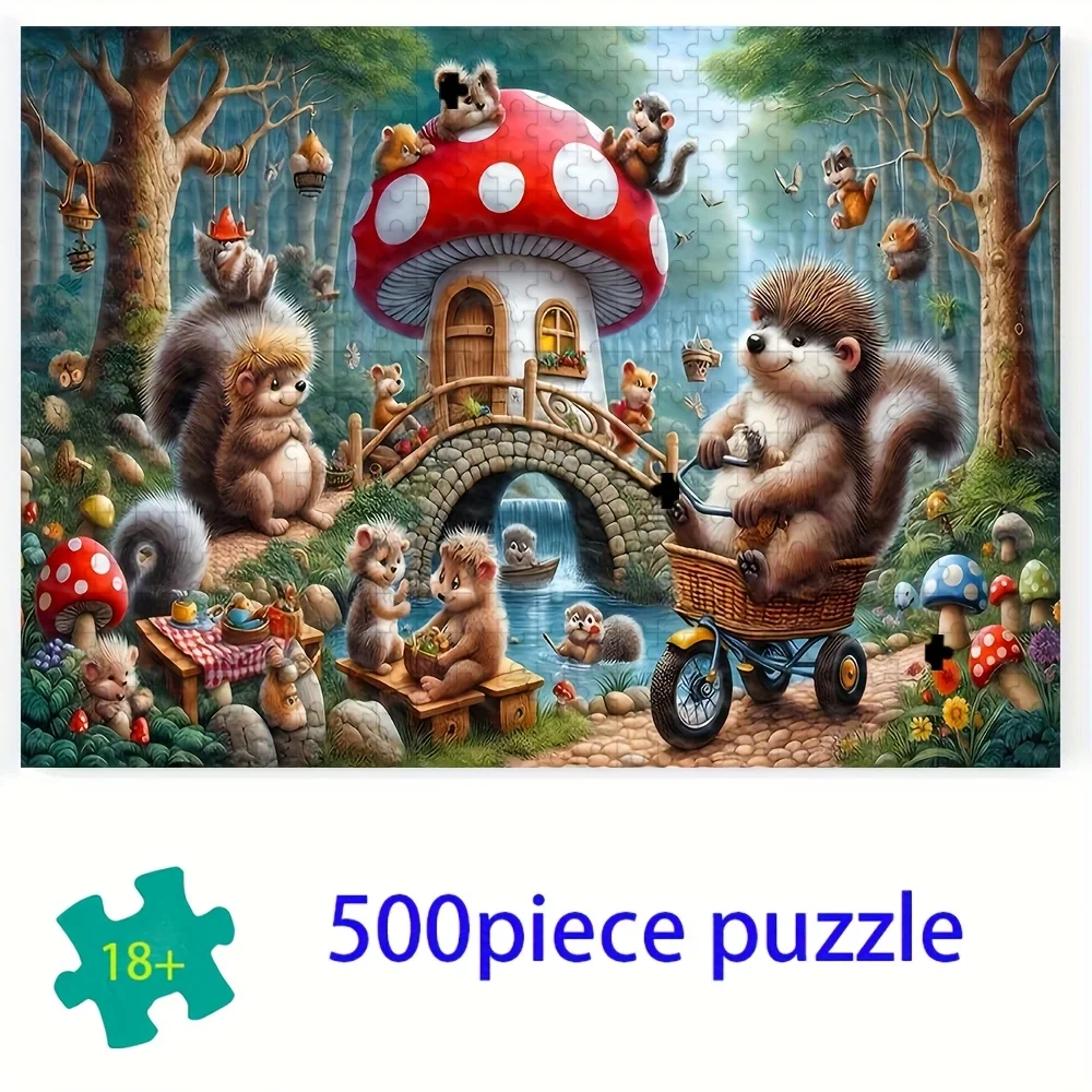 500/1000ピース 大人向けパズル、高品質、ストレス解消の楽しいファミリーゲーム、誕生日、クリスマス、ハロウィーン、ギフトに最適