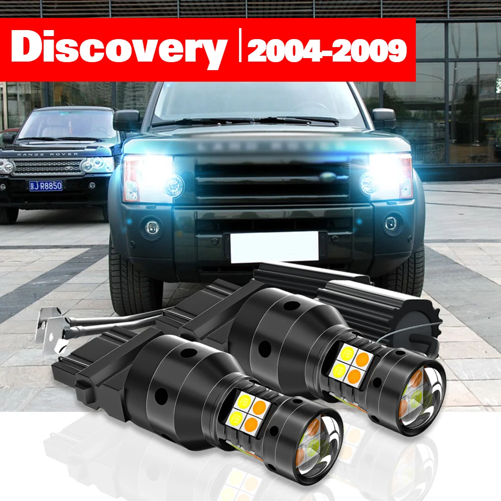 

For Land Rover Discovery 3 2004-2009 2pcs LED Dual Mode Turn Signal+Daytime Running Light DRL 2005 2006 2007 2008 Accessories