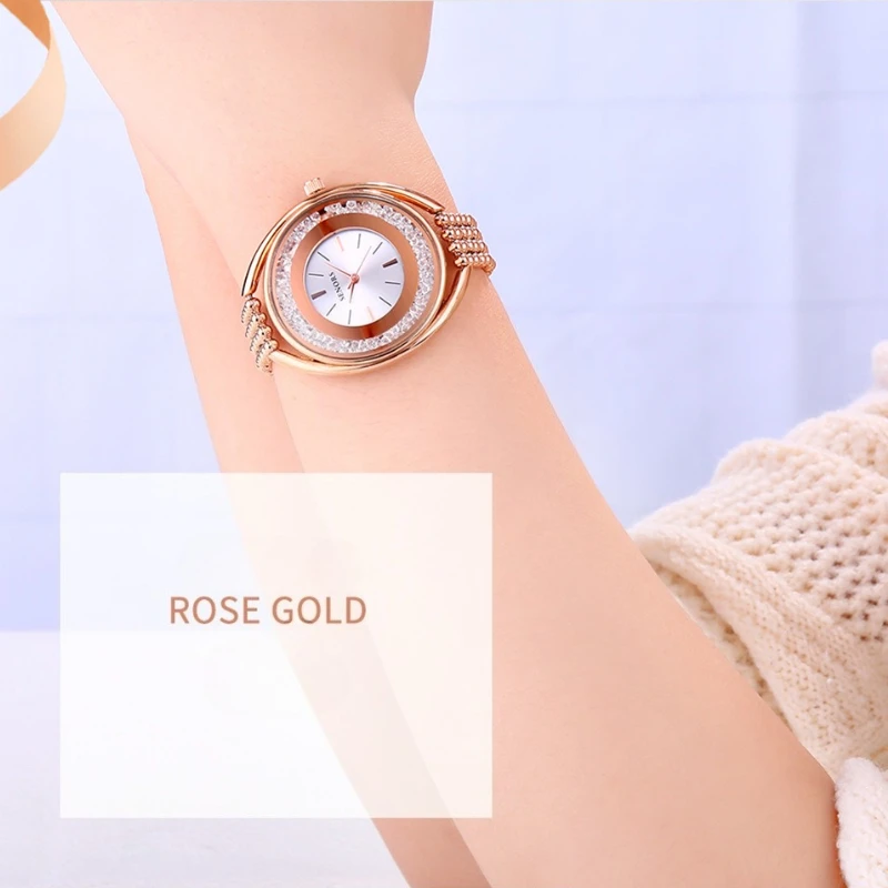 Elegantsimple and fashionable quartz watch 2025 new diamond-encrusted alloy waterproof trend classic women's watch birthday gift