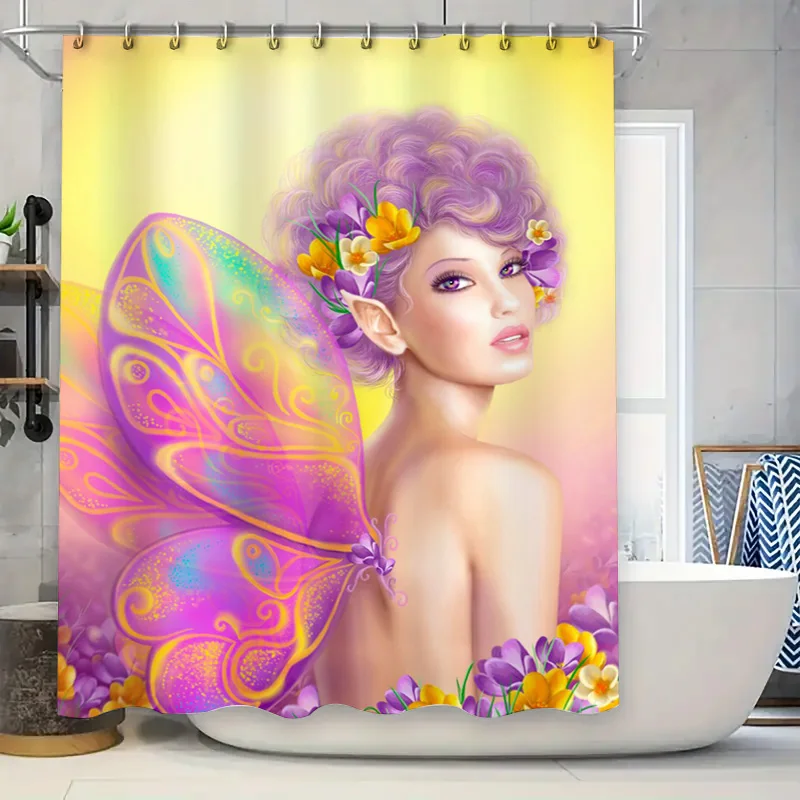 

Водонепроницаемая занавеска для душа с принтом домашних животных, портрет черной собаки с душевными глазами, идеально подходит для декора ванной комнаты (128 символов)