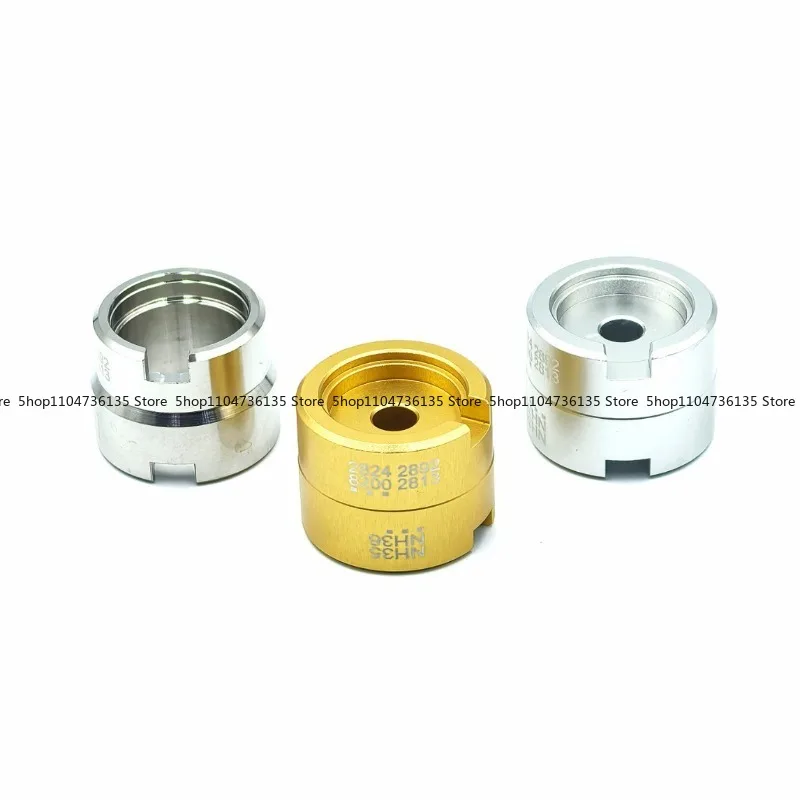 2pcs Watch Repair Tool, Watch Movement Base, Aluminum Double-sided Movement Base 2824-2892-8200-NH35-NH36