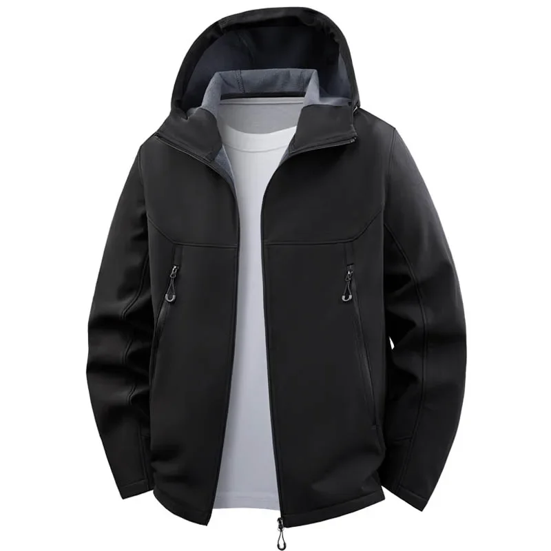 Plus Size Softshell Tactical Jacket Hooded Windbreaker Men Outdoor Climbing Hiking Sports Coat Field Combat Military Jackets 9XL