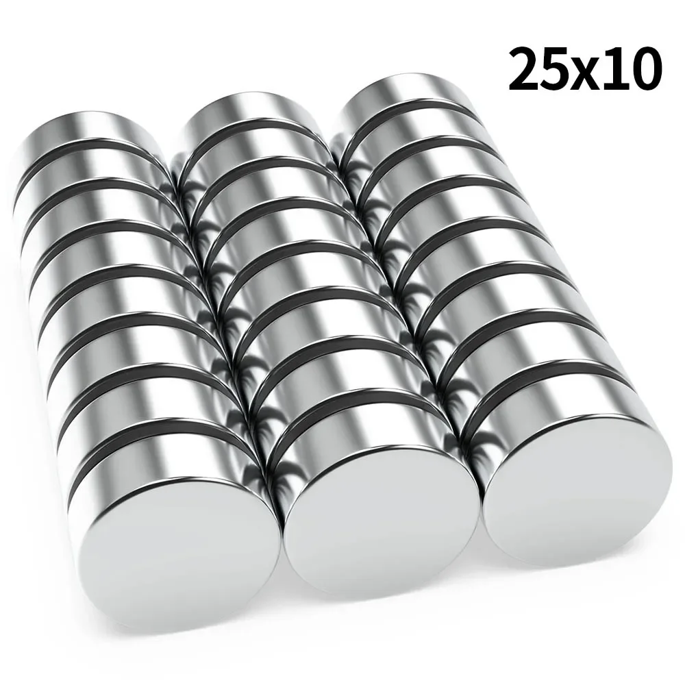 

25x10mm N35 Super Strong Neodymium Magnet Round NdfeB Powerful Permanent Magnetic imanes Refrigerator Magnets 25*10