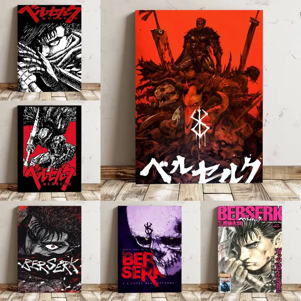 Berserk Japanese Anime Poster High Quality Print Waterproof Wall Art Sticker For Bar Living Room Decor Gift