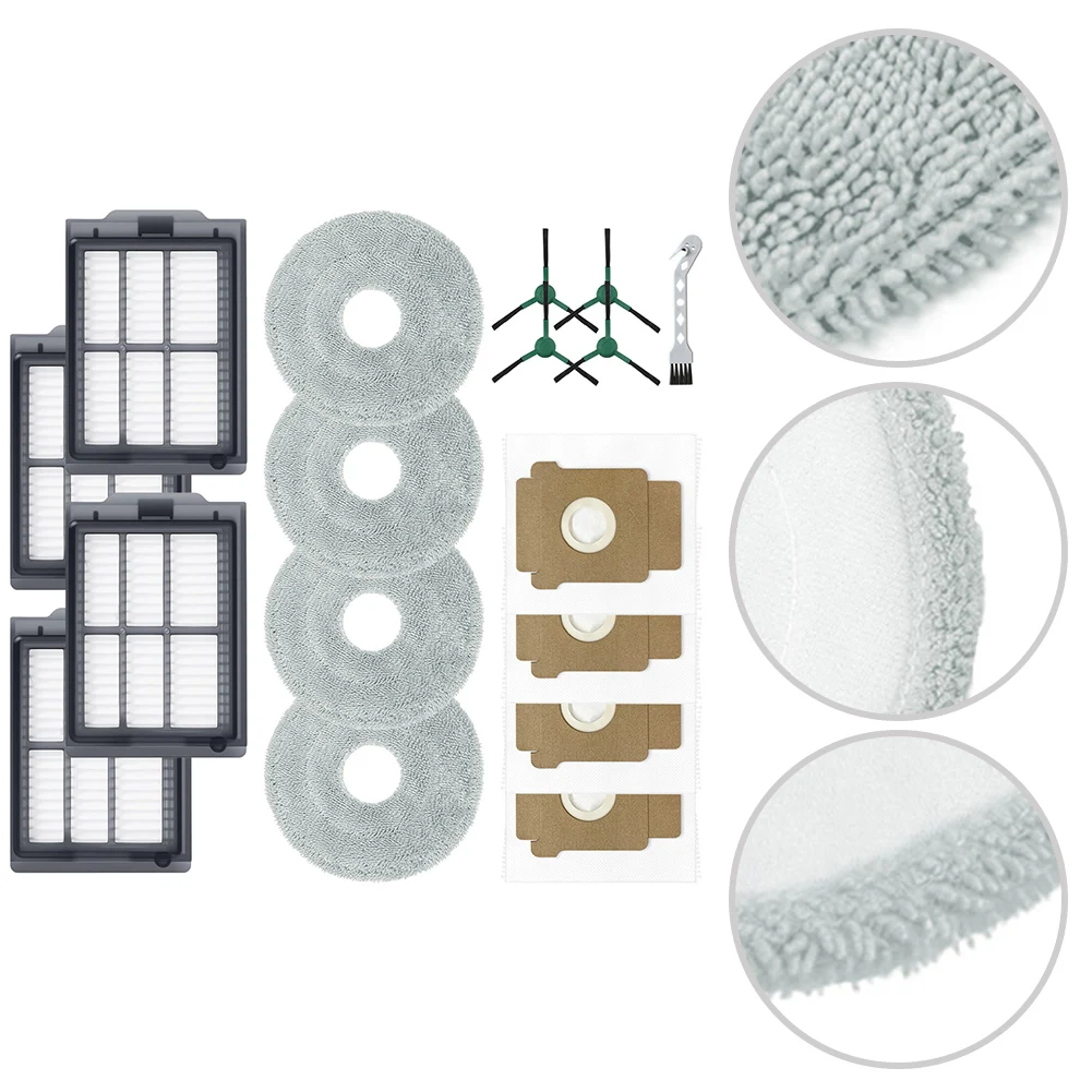 1 satz Filter Mopp Tuch Staubbeutel Seite Pinsel Für Roomba Plus 405 Für Combo Roboter Staubsauger Haushalts Reinigung werkzeuge Kit