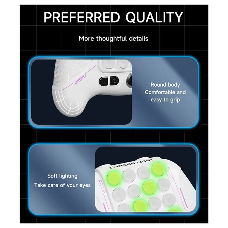 وحدة تحكم ألعاب الدفع فيدجيت المضادة لتخفيف التوتر تفاعلية للأطفال والكبار 5 أوضاع