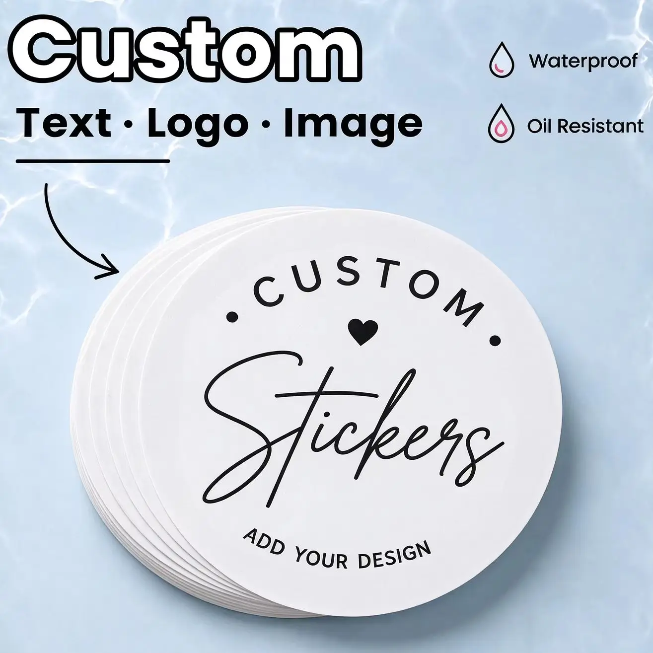 1‑100Pcs Custom Stickers,Round Personalized Text Labels for Friends,Party Favor Seals,Gift Bag Ornaments & Package Decor