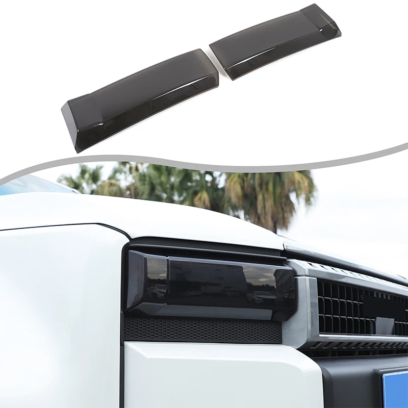 ABS Smoke Black Car HeadLight Cover Trim Tail Lamp Guards Sticker For Toyota Land Cruiser 250 Prado LC250 2024 2025+ Accessories