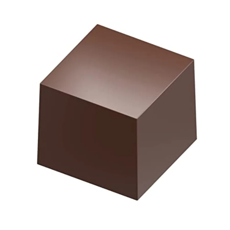 

Magnetic chocolate mold for baking and candy making, food-grade silicone, chocolate brown, 18-cavity cube design with strong ma