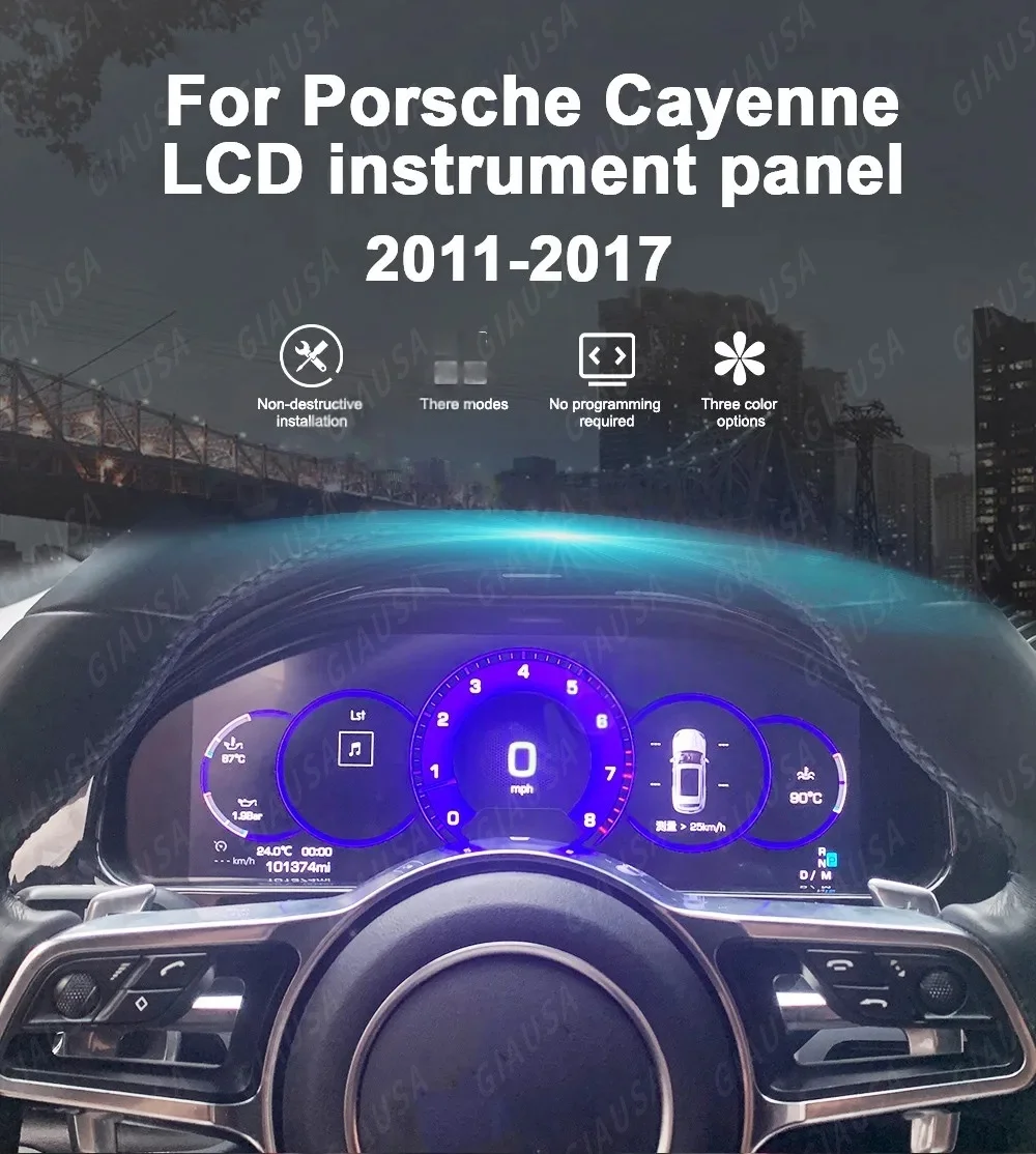 

New Car Lcd Digital Cluster Carplay For Porsche Cayenne 2011-2017 Virtual Cockpit Speed Meter Dash Screen Instrument Panel Unit