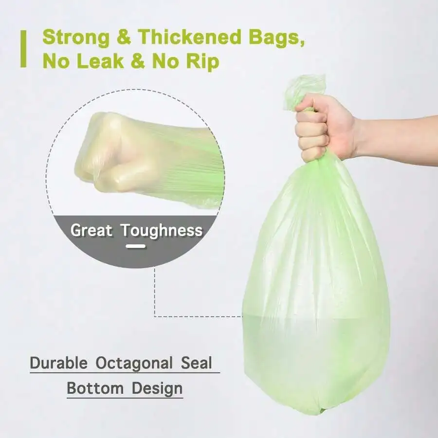 

Strong Thickened Trash Bags 2.6 Gallon Small Garbage Bags For Kitchen Bathroom Office Car Black 80 Count