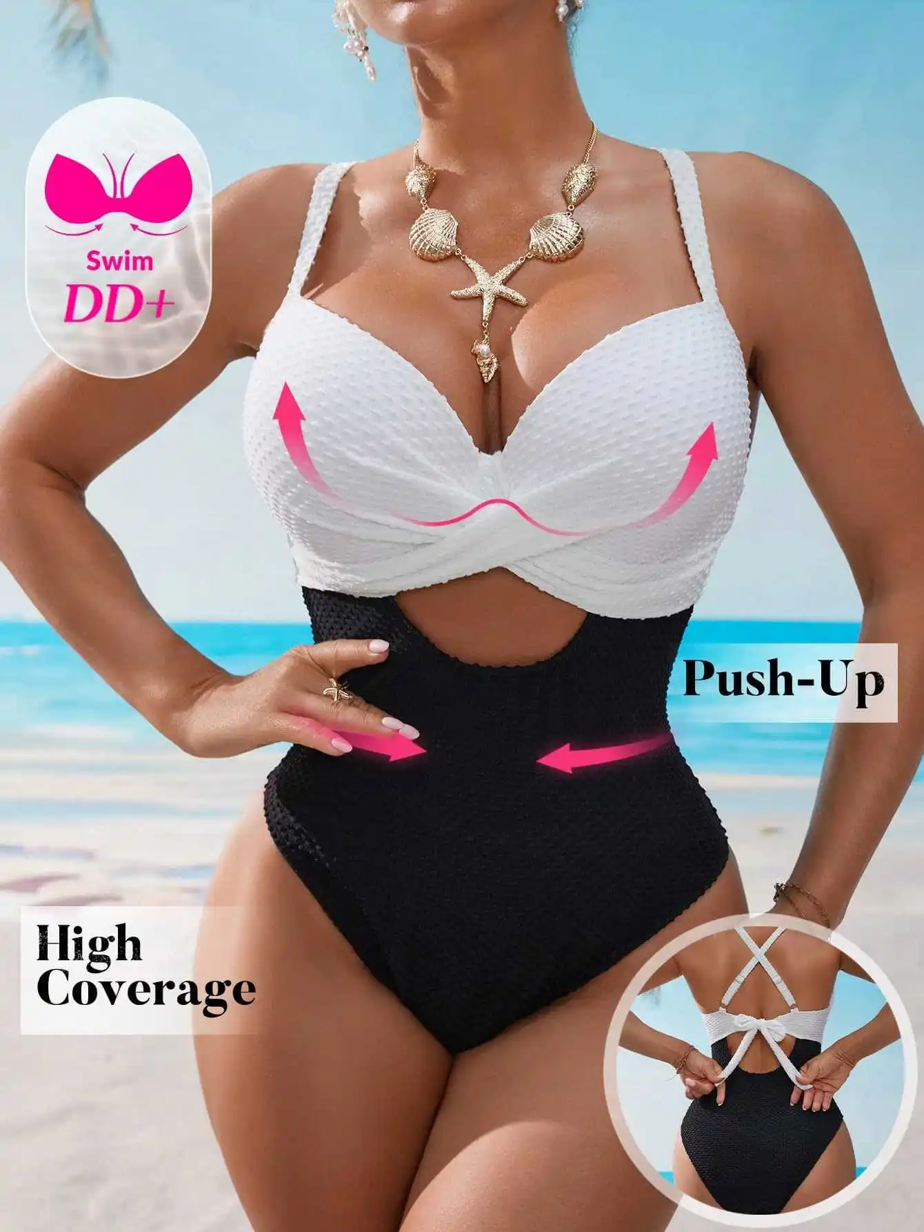 夏休みカットアウトモノキニセクシーカラーブロックワンピース水着ボディコン水着女性用バックレスボディスーツトップス水着