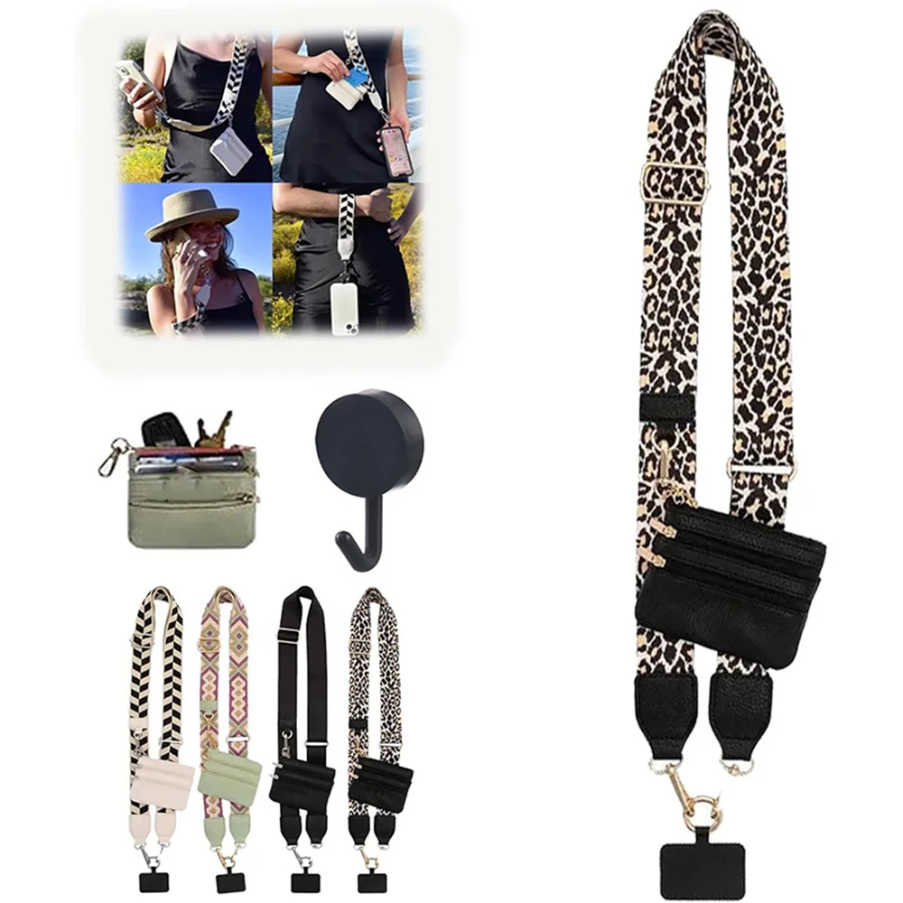 Adjustable Long Mobile strap Removable Wrist Strap Shoulder Strap Mobile Phone Carrier With Small Bag Strap Shims