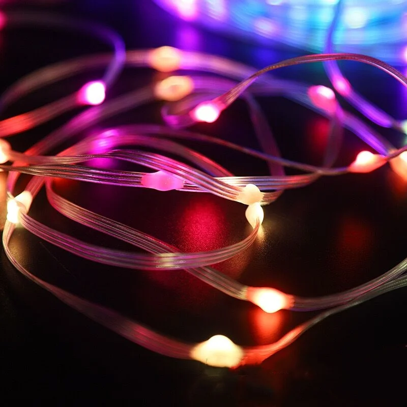 10/20/30/50/100M 24V safe LED Fairy String Lights PVC Wire Plug-in 8 modalità natale impermeabile Wedding Xmas Party tree Decor