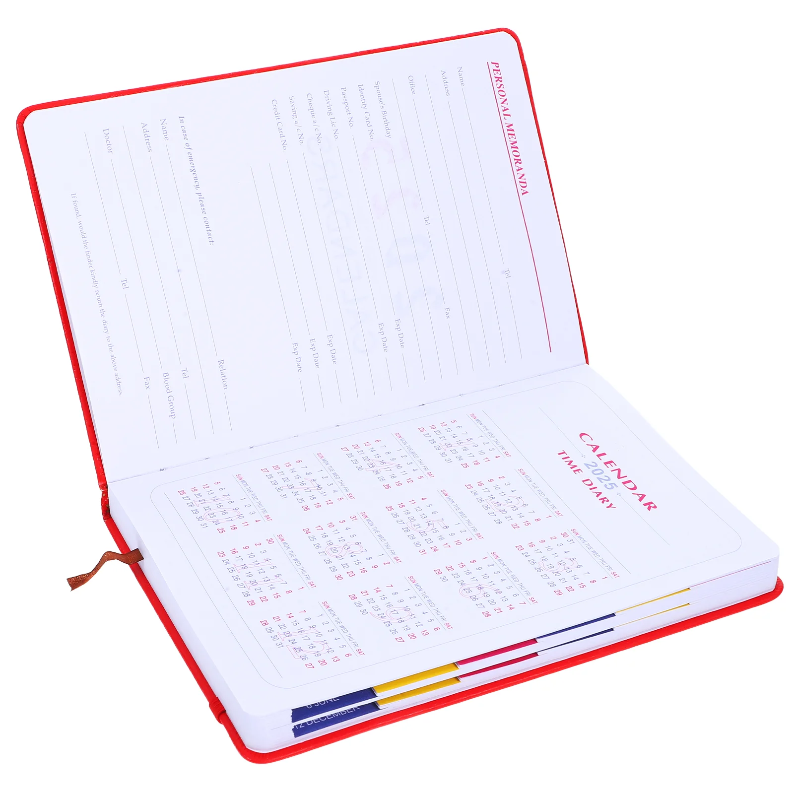 

2025 Schedule Notebook Agenda Portable Notepad Writing Paper Household Planner Organizer