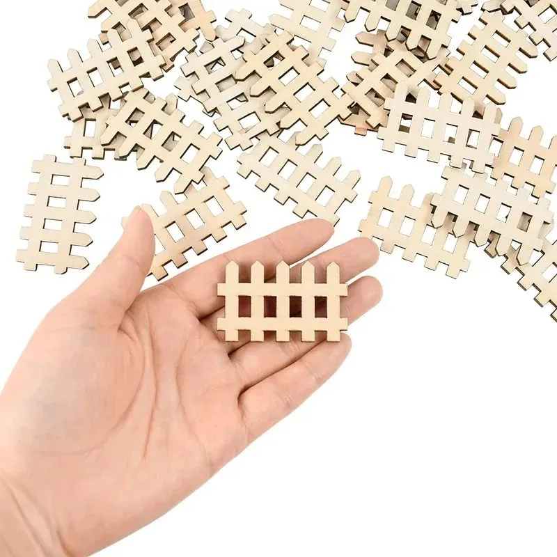 diy craft wooden fence-shaped decor scrapbook paper art cutting ornaments for handmade projects
