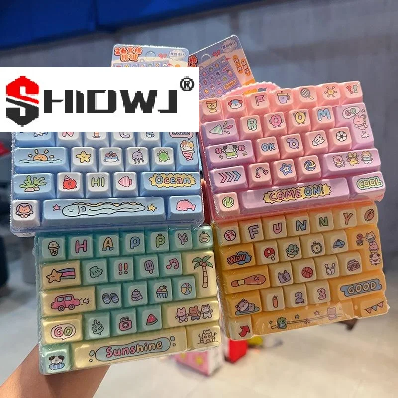 Mini Keyboard Fidget Toy Keychain 26 Buttons Press Squeeze Sensory Toys Cartoon Keyboard Stress Relief Pendant Bag Charm Gift