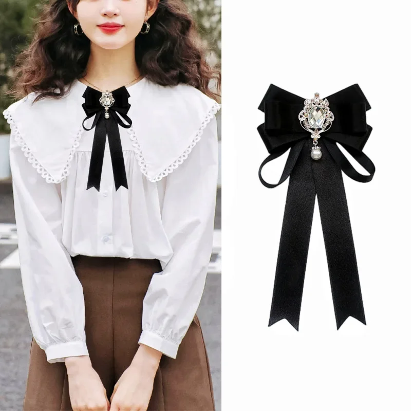 New Fashion Bow Tie for Women Ribbon Bowknot Shirt Dress Collar Pins Butterfly Neckties Luxulry Jewelry Accessories Gifts