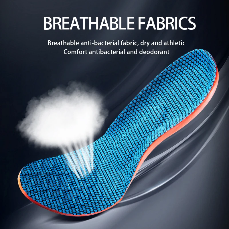 Sports Elasticity Insoles for Shoes Sole Technology Shock Absorption Breathable Running Insoles for Feet Orthopedic Insoles