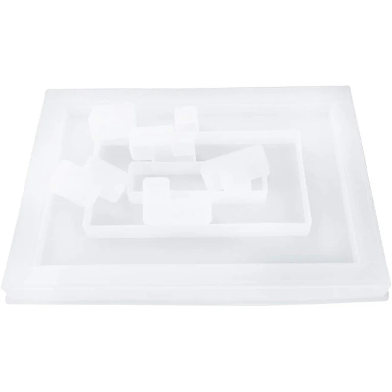 Handmade Resin Molds Silicone, Square Tray Storage Box Epoxy Resin Mold Silicone Mold for DIY Crafts