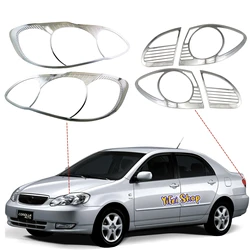 New Car ABS Chrome Accessories Plated Head Tail Lamp Cover Trim Paste Style For Toyota Corolla Altis 2003 2004 2005 2006 2007