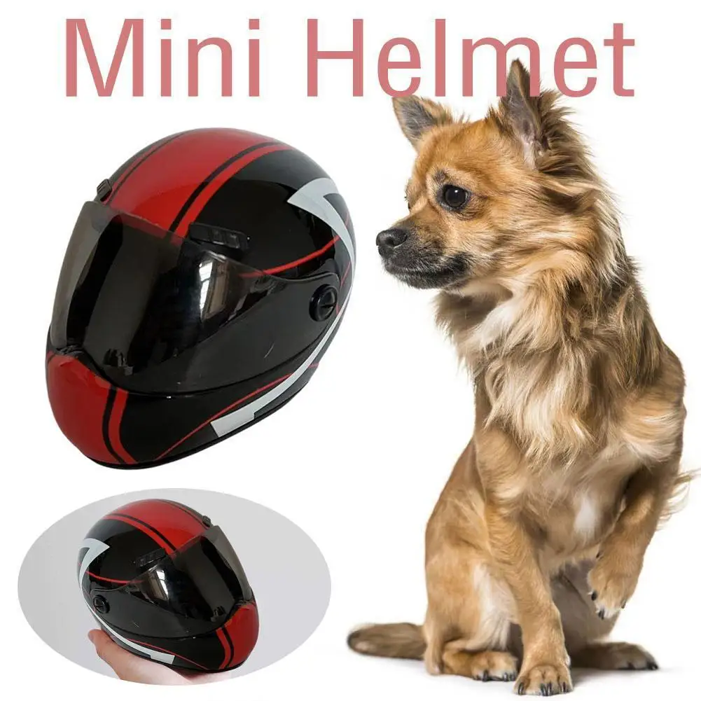 Mini Pet Motorcycle Helmet Cat Dog PuppyHelmets,Full FaceMotorcycle Bike Riding OutdoorHead Protecting Pet Hard Hat Pet Supplies