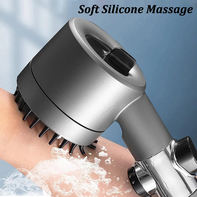 2023 High Pressure Shower Head 3 Modes Adjustable Shower Head with Filter Element Bathroom Water Saving Massage Shower Spray