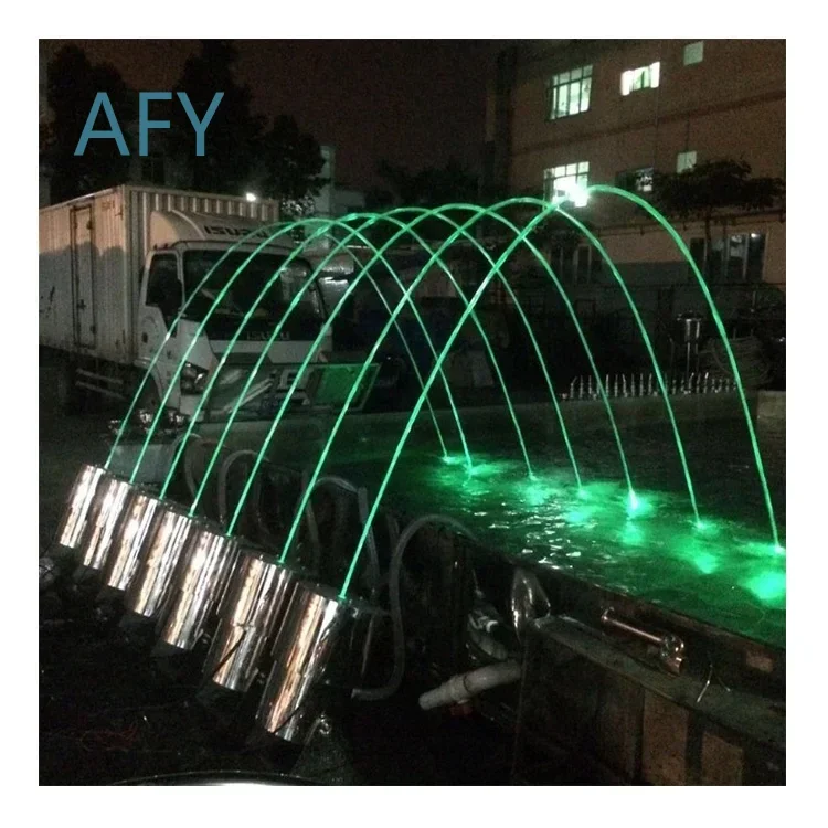 Continuous Laminar Cutter Jumping Fountain for Swimming Pool Deck Jets with LED Color Control for Outdoor Water Features