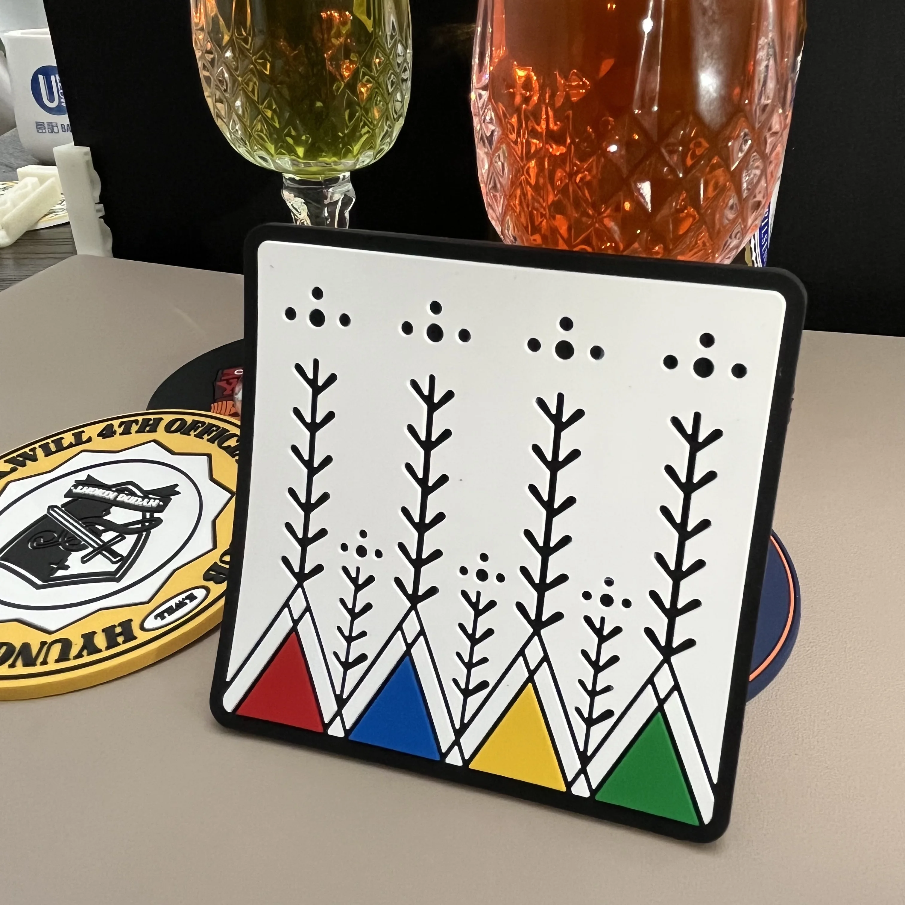 Wholesale Round Soft PVC Silicone Coaster Custom Printed Logo Drink Cup Mat Heat‑Proof Table Protection Home Decor view 5