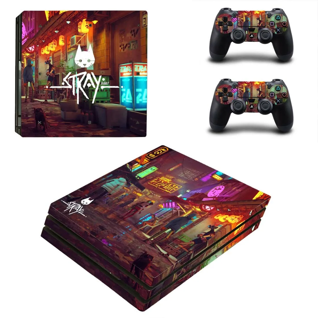 Stray Cat PS4 Pro Skin Sticker Decal Cover Protector For Console and Controller Skins Vinyl