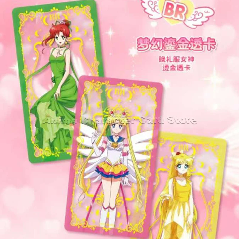 Karta Sailor Moon Postać z anime Żywa miłość i sprawiedliwość Piękna dziewczyna Fantasy Magiczne karty kolekcjonerskie Zabawki świąteczne Prezenty