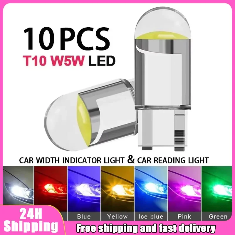 NEW 50PCS 10Pcs T10 COB LED Car Light 6000K White 12V for License Plate Dome Reading DRL - Universal Fit for Nissan Models