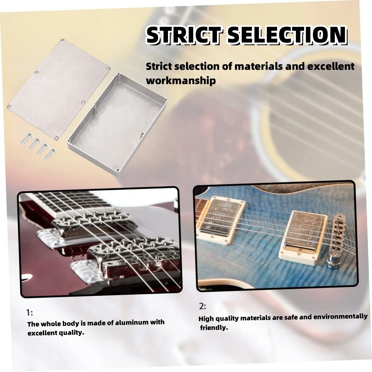 Miwayer 1590D(188*119*56.5mm) حاوية ألومنيوم لدواسة تأثيرات الجيتار - حافظة معدنية شديدة التحمل، صندوق تأثير قوي يمكنك صنعه بنفسك
