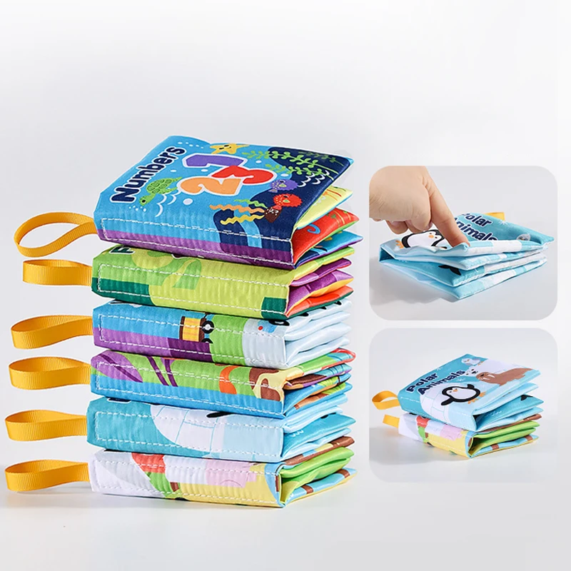 ソフトベビーファブリックブックインタラクティブ感覚活動布製ブック赤ちゃんのための最初の教育用モンテッソーリ早期学習ゲーム