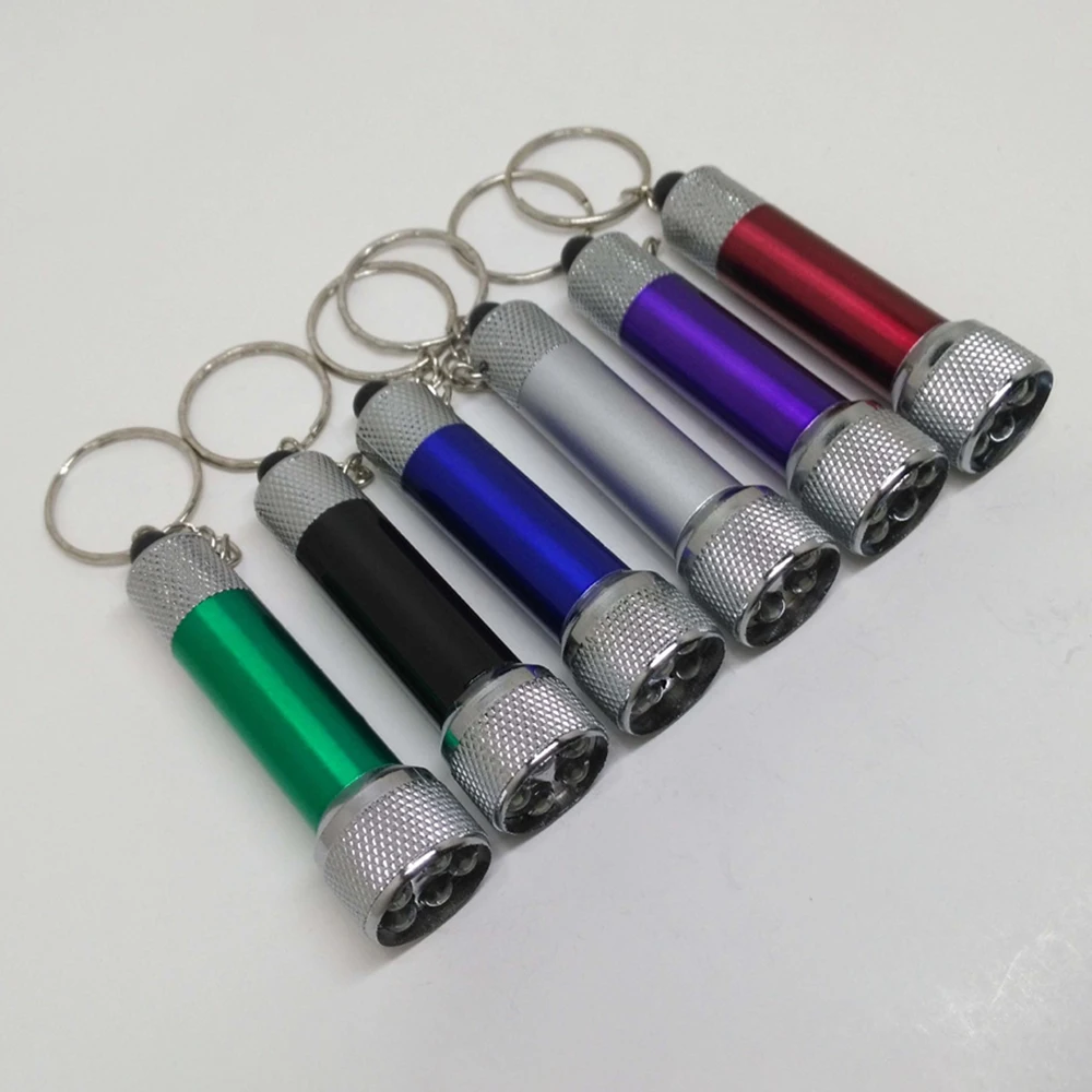 5LED Mini Flashlight Keychain Light Outdoor Camping Hiking Walking Portable Pocket Hand Torch Aluminum Alloy LED Flashlight