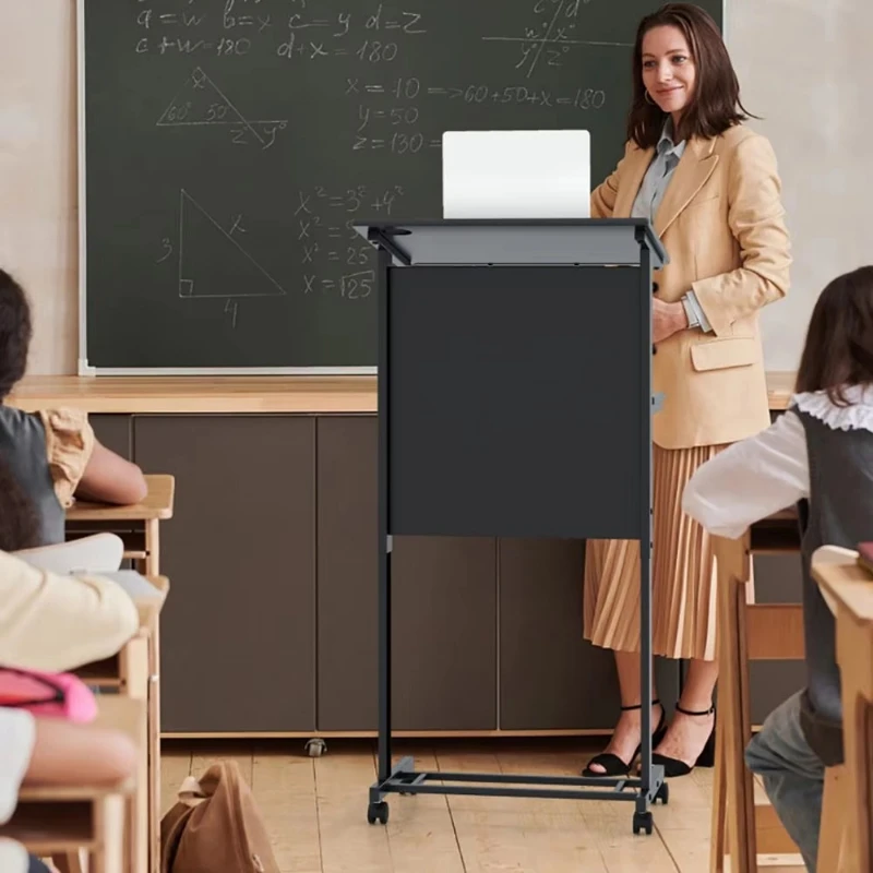 3-Position adjustable height sloping podium table, suitable for office use